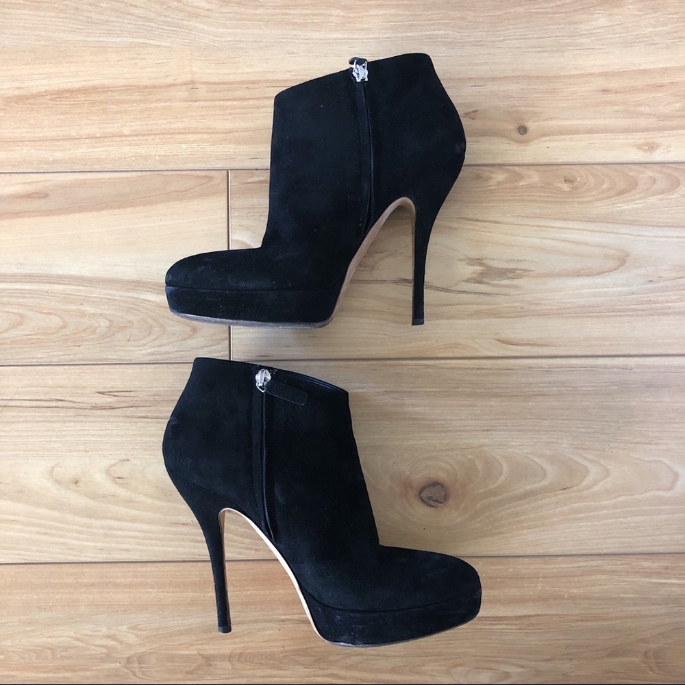 Gucci suede pump ankle booties